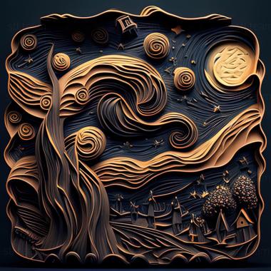 3D model st starry night (STL)